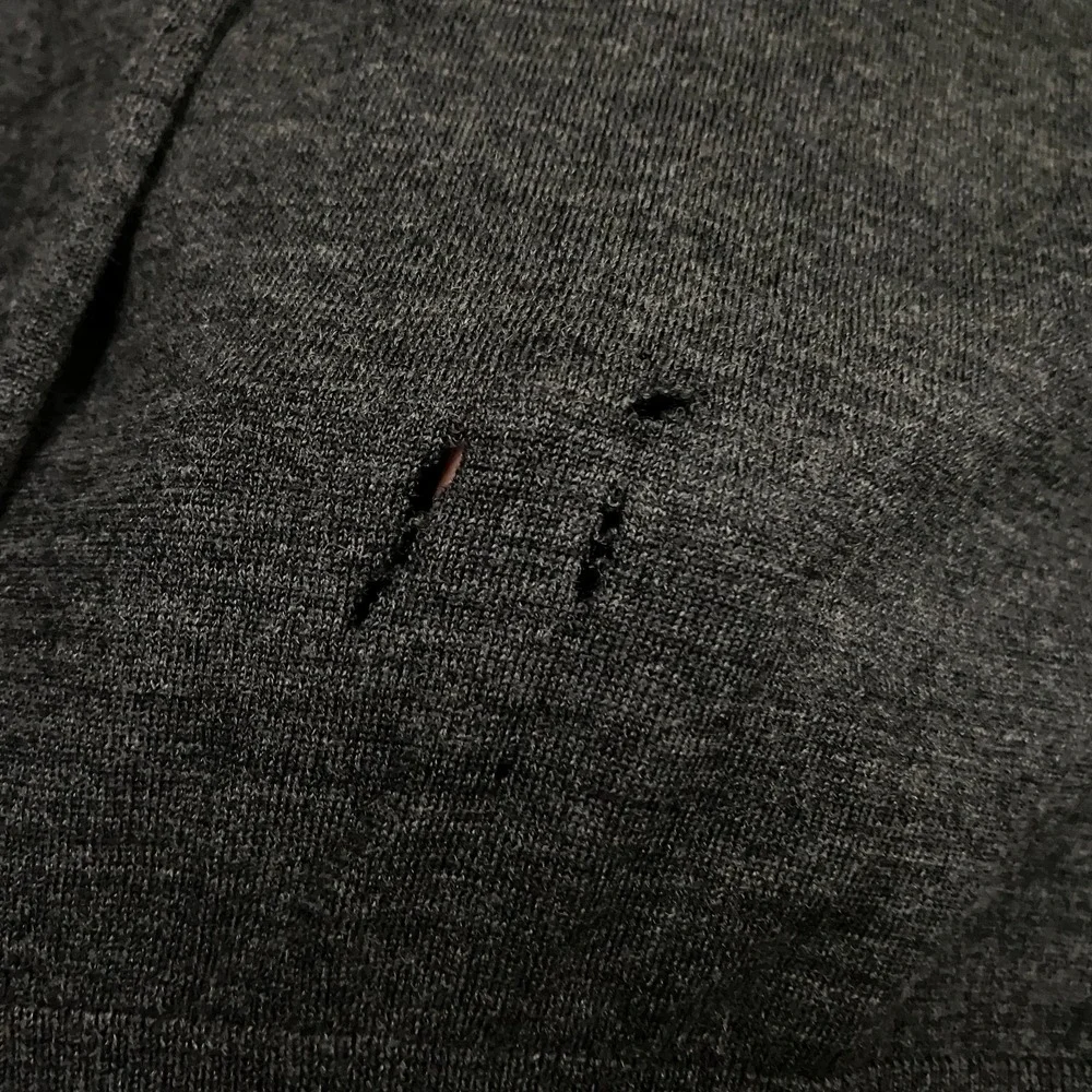 Gucci Cardigan Mens Large Charcoal Grey 100% Wool Knit Sweater Made in Italy